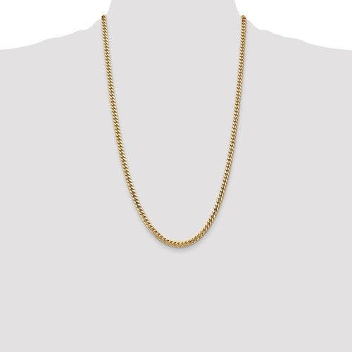 14k 4.3mm Solid Miami Cuban Link Chain - Seattle Gold Grillz