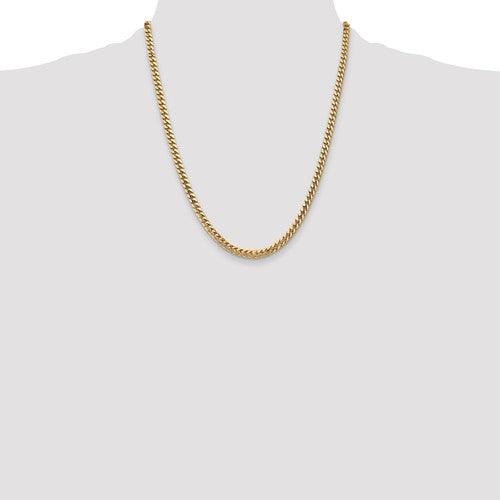 14k 4.3mm Solid Miami Cuban Link Chain - Seattle Gold Grillz