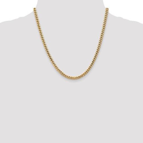 14k 4.3mm Solid Miami Cuban Link Chain - Seattle Gold Grillz