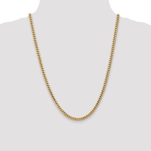 14k 4.3mm Solid Miami Cuban Link Chain - Seattle Gold Grillz