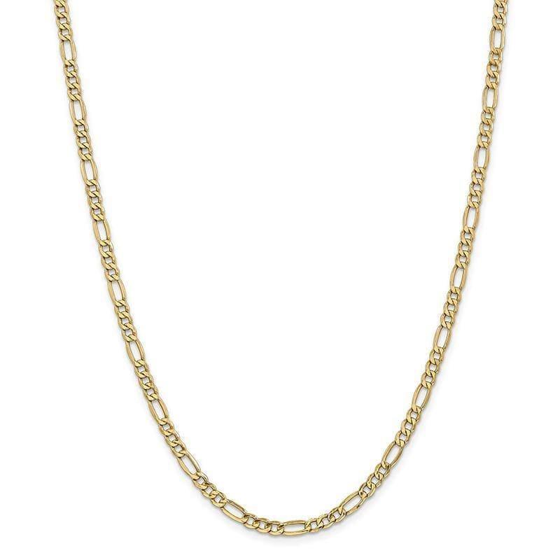 14k 4.40mm Semi-Solid Figaro Chain - Seattle Gold Grillz