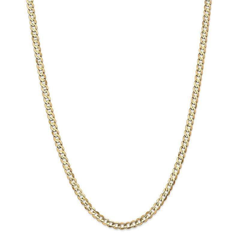 14k 4.5mm Open Concave Curb Chain - Seattle Gold Grillz