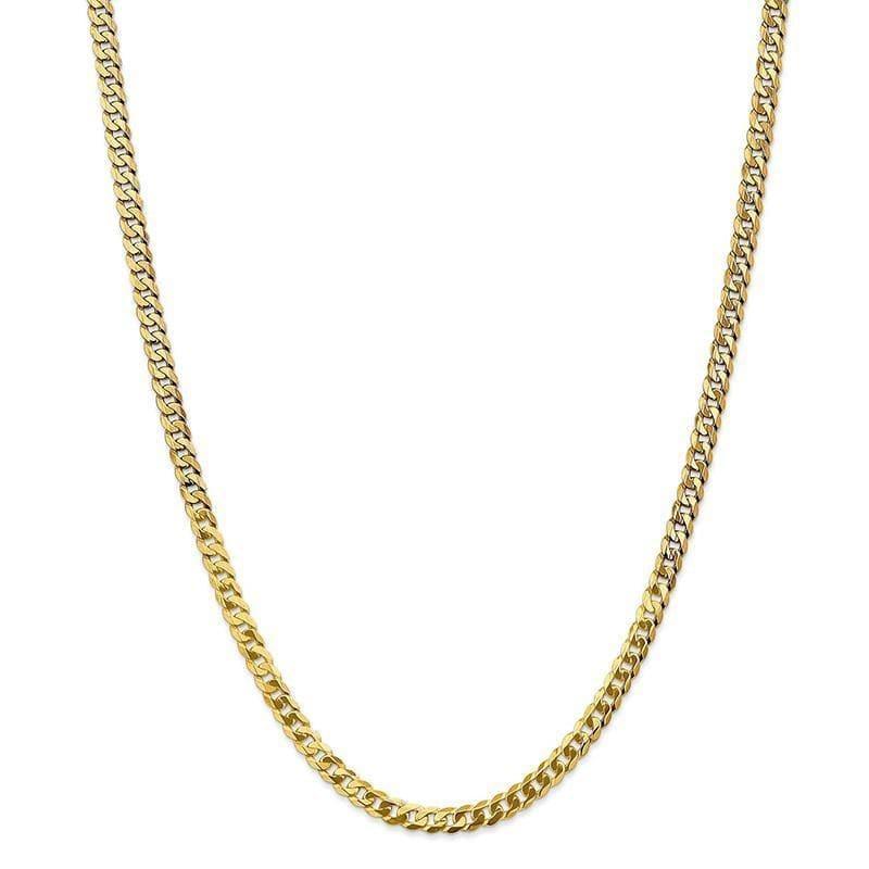 14k 4.75mm Beveled Curb Chain - Seattle Gold Grillz