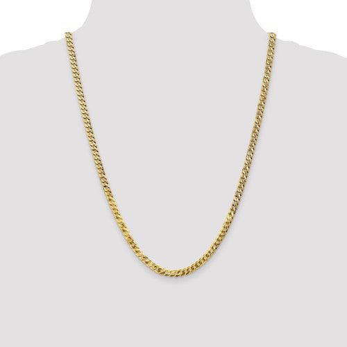 14k 4.75mm Beveled Curb Chain - Seattle Gold Grillz
