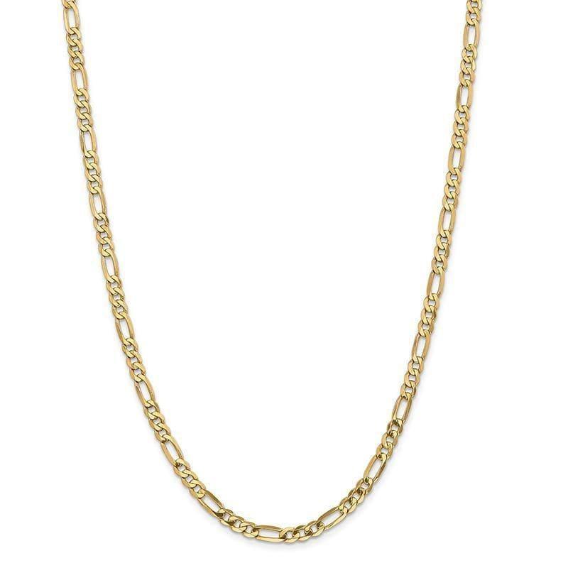 14k 4.75mm Flat Figaro Chain - Seattle Gold Grillz