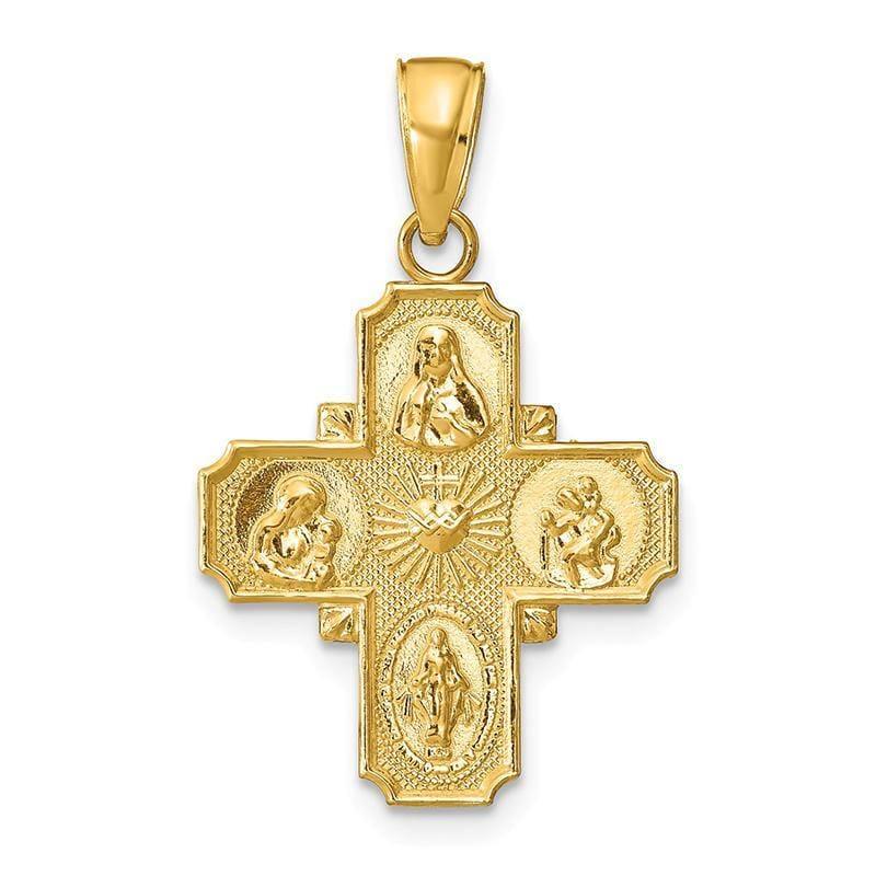14k 4-Way Medal Pendant. Weight: 1.63, Length: 29, Width: 19 - Seattle Gold Grillz