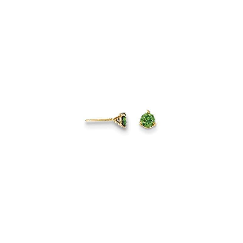 14k .40ct. Green Diamond Stud Earrings - Seattle Gold Grillz