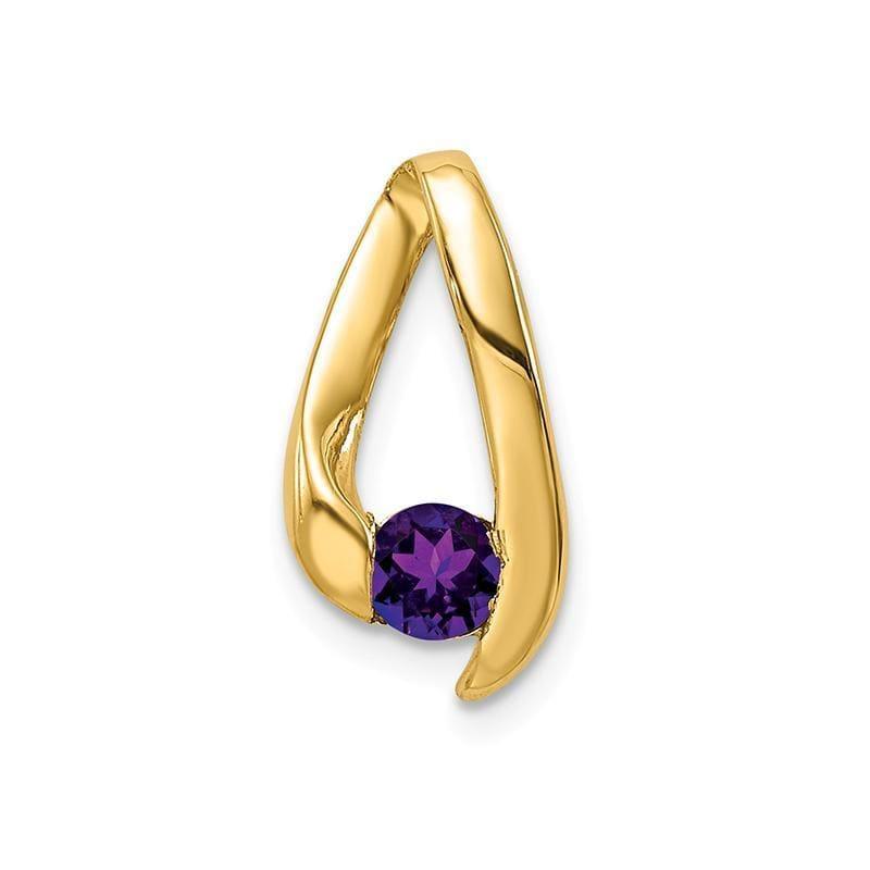 14k 4mm Amethyst pendant - Seattle Gold Grillz