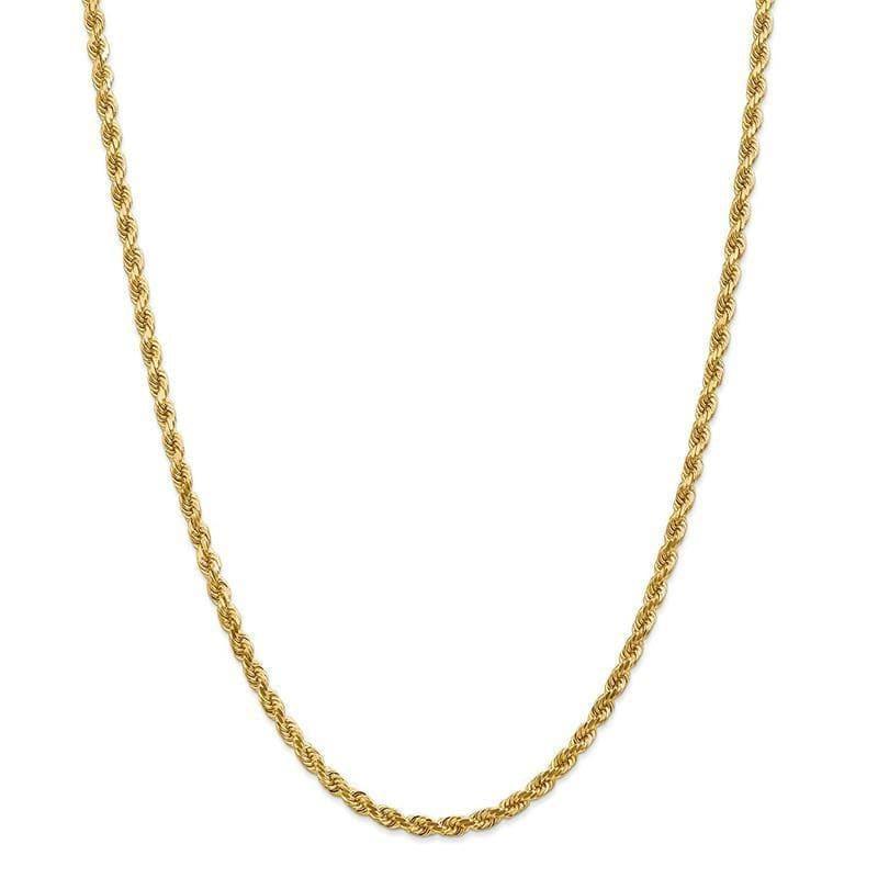 14k 4mm Diamond-cut Rope with Lobster Clasp Chain - Seattle Gold Grillz
