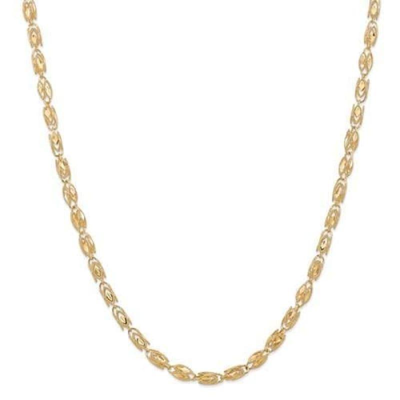14k 4mm Gold Marquise Rope Chain - Seattle Gold Grillz