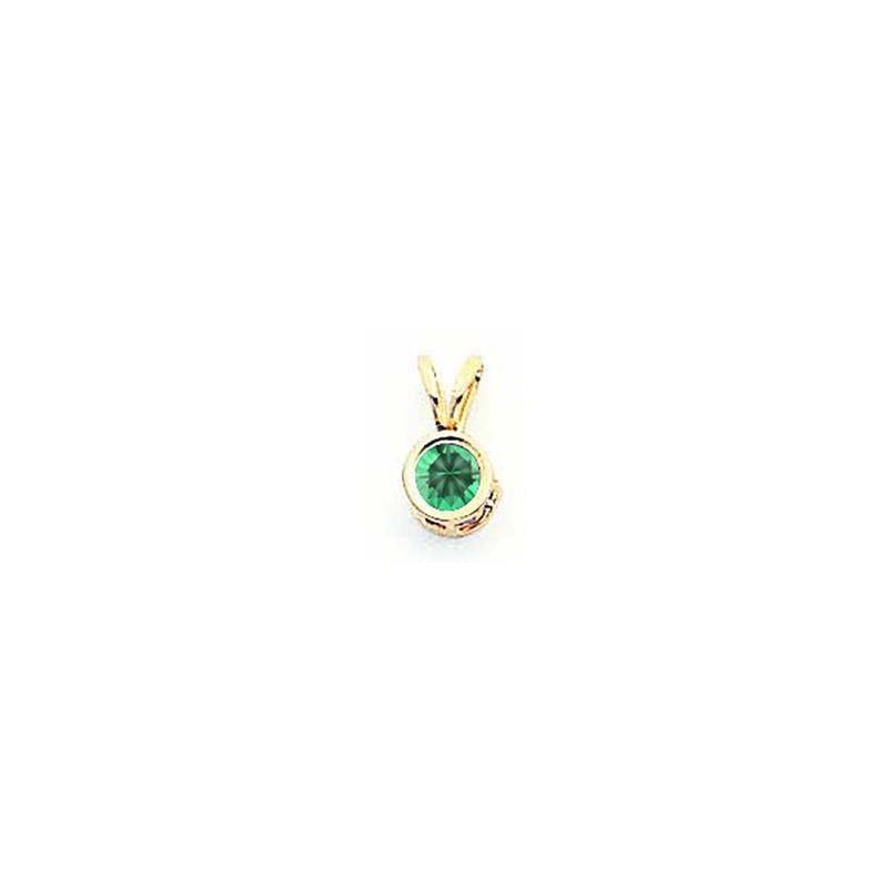 14k 4mm Mount St. Helens bezel pendant - Seattle Gold Grillz