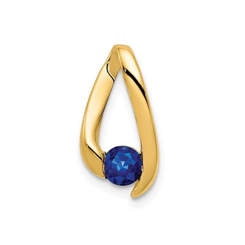 14k 4mm Sapphire pendant - Seattle Gold Grillz