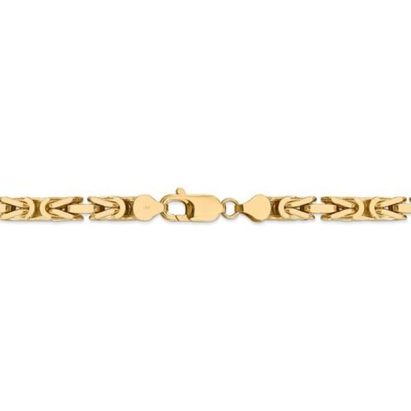 14k 5.25mm Byzantine Bracelet - Seattle Gold Grillz