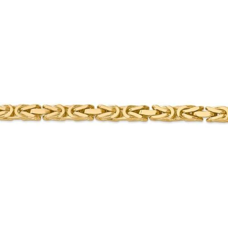14k 5.25mm Byzantine Bracelet - Seattle Gold Grillz