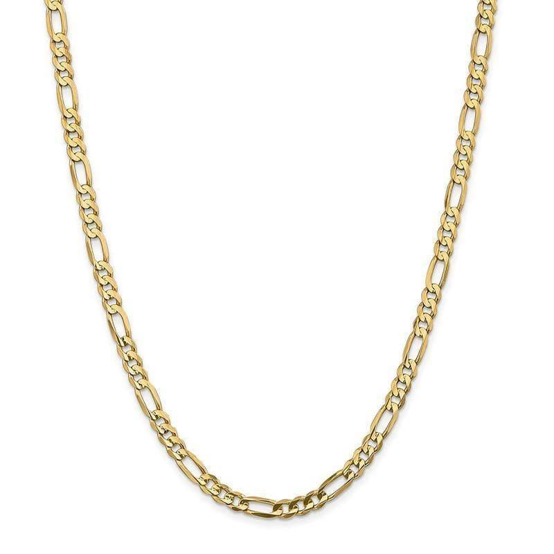 14k 5.25mm Concave Open Figaro Chain - Seattle Gold Grillz