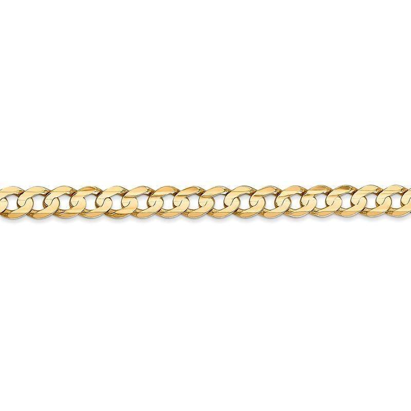 14k 5.25mm Open Concave Curb Bracelet - Seattle Gold Grillz
