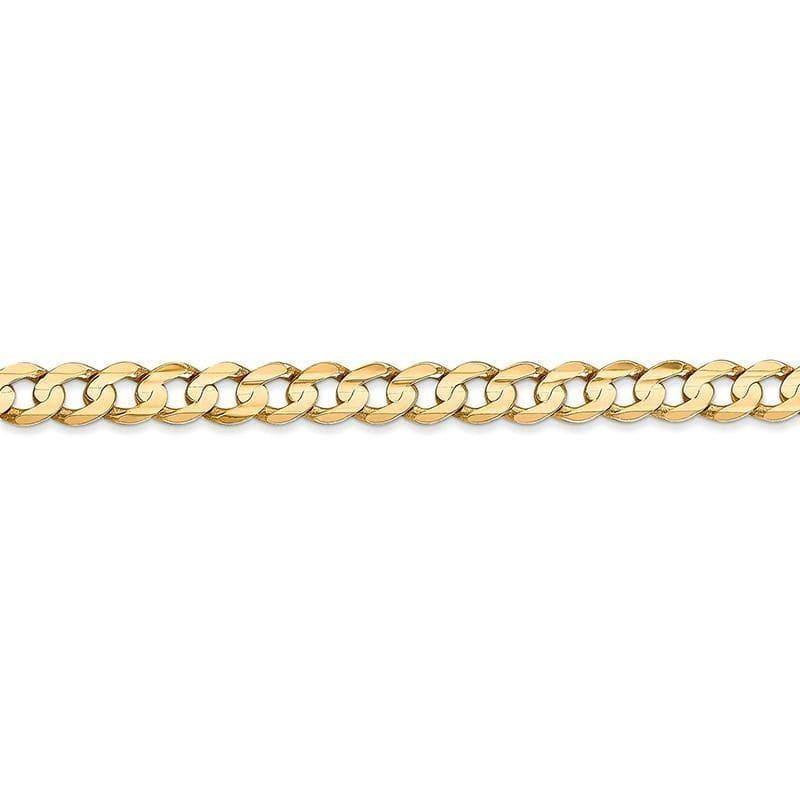 14k 5.25mm Open Concave Curb Chain - Seattle Gold Grillz