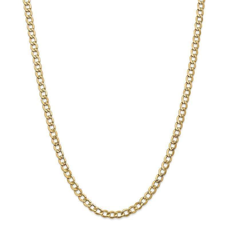 14k 5.25mm Semi-Solid Curb Link Chain - Seattle Gold Grillz