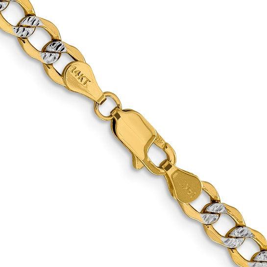 14k 5.2mm Semi-solid Pave Chain - Seattle Gold Grillz