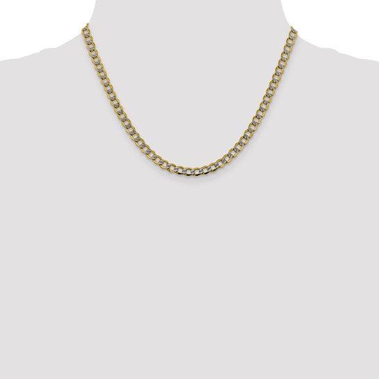 14k 5.2mm Semi-solid Pave Chain - Seattle Gold Grillz