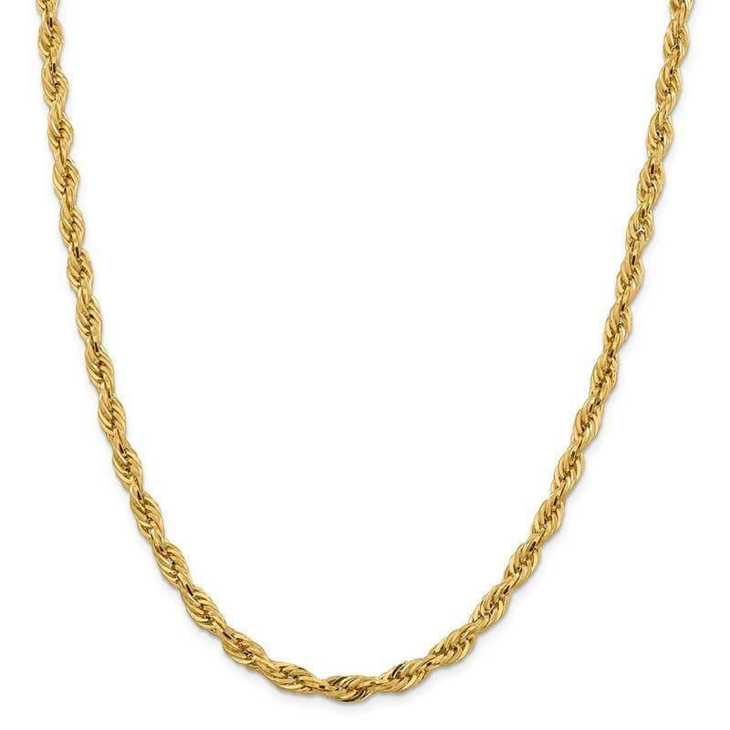 14k 5.4mm Semi-Solid Rope Chain - Seattle Gold Grillz