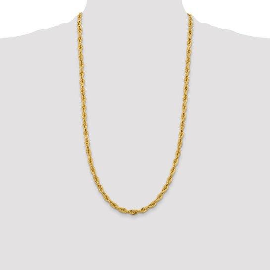 14k 5.4mm Semi-Solid Rope Chain - Seattle Gold Grillz