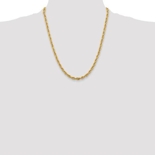 14k 5.4mm Semi-Solid Rope Chain - Seattle Gold Grillz