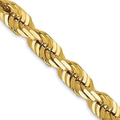 14k 5.5mm Diamond-cut Rope Chain - Seattle Gold Grillz