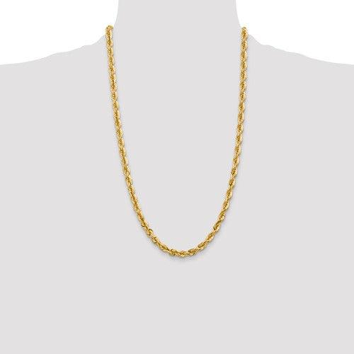 14k 5.5mm Diamond-cut Rope Chain - Seattle Gold Grillz