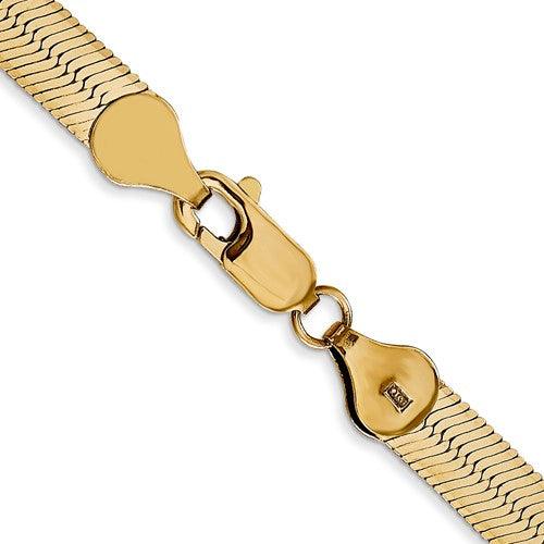 14k 5.5mm Silky Herringbone Chain - Seattle Gold Grillz