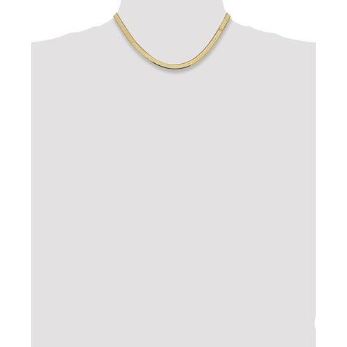 14k 5.5mm Silky Herringbone Chain - Seattle Gold Grillz