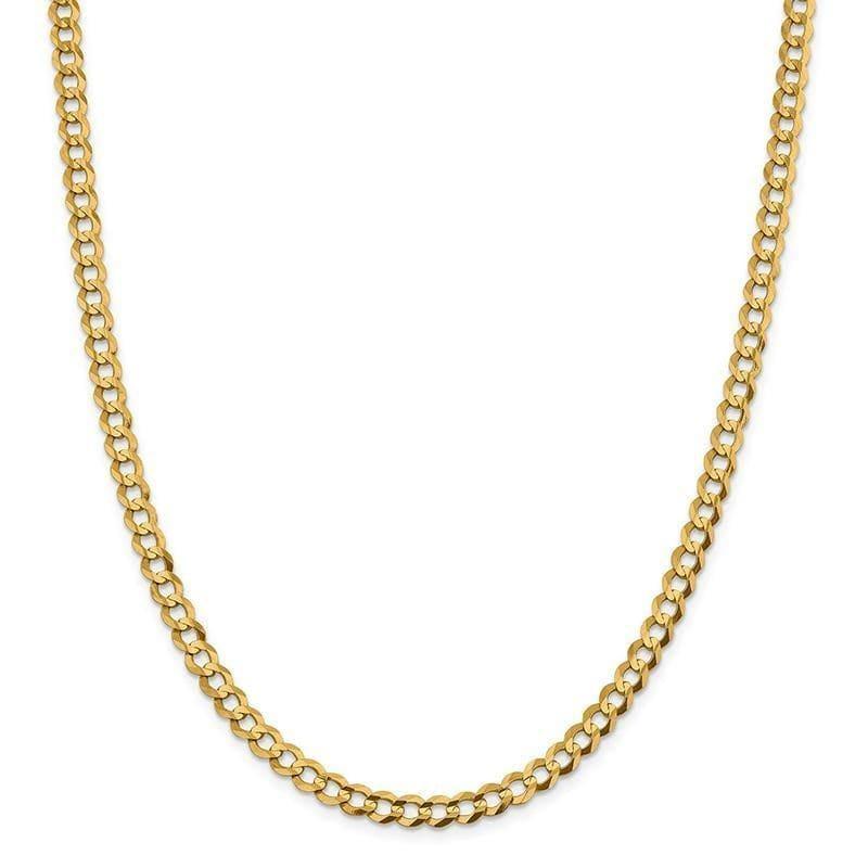 14k 5.9mm Solid Polished Light Flat Cuban Chain - Seattle Gold Grillz