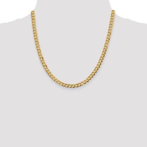 14k 5.9mm Solid Polished Light Flat Cuban Chain - Seattle Gold Grillz
