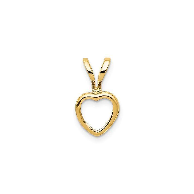 14k 5mm Heart Bezel Pendant Mounting - Seattle Gold Grillz