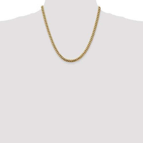 14k 5mm Solid Miami Cuban Link Chain - Seattle Gold Grillz