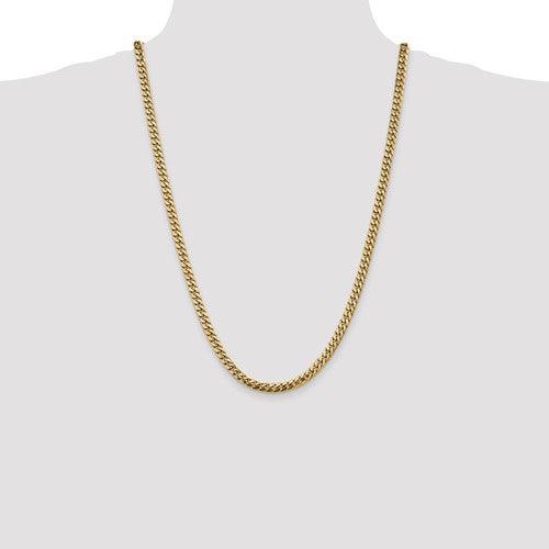 14k 5mm Solid Miami Cuban Link Chain - Seattle Gold Grillz