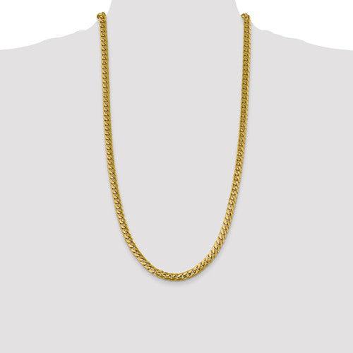 14k 6.25mm Solid Miami Cuban Link Chain - Seattle Gold Grillz