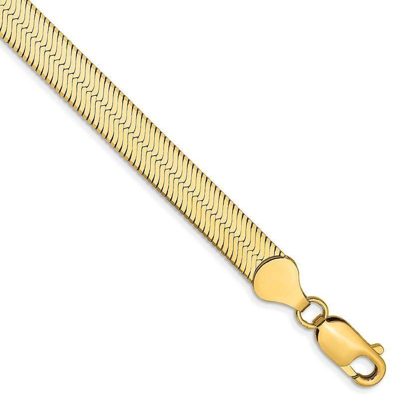 14k 6.5mm Silky Herringbone Bracelet - Seattle Gold Grillz