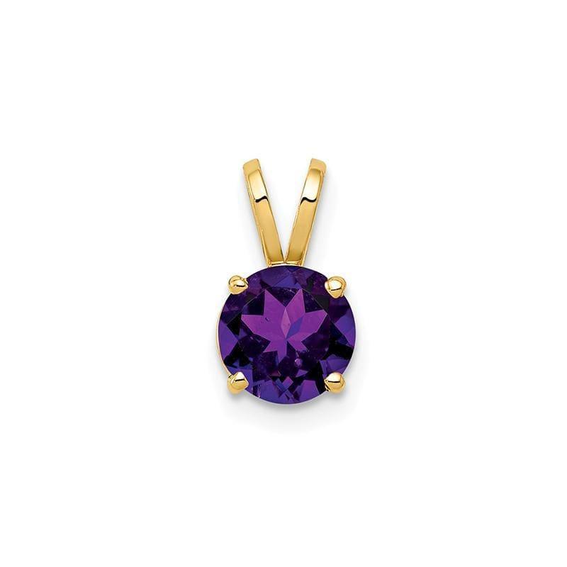 14k 6mm Amethyst Checker pendant - Seattle Gold Grillz