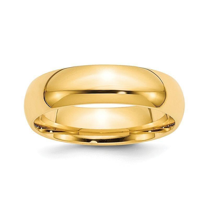 14k 6mm Comfort-Fit Band - Seattle Gold Grillz