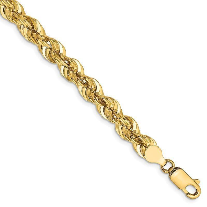 14k 6mm Handmade Regular Rope Bracelet - Seattle Gold Grillz