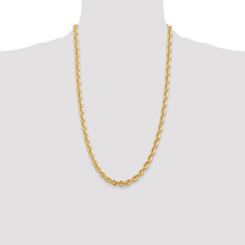14k 6mm Handmade Regular Rope Chain - Seattle Gold Grillz