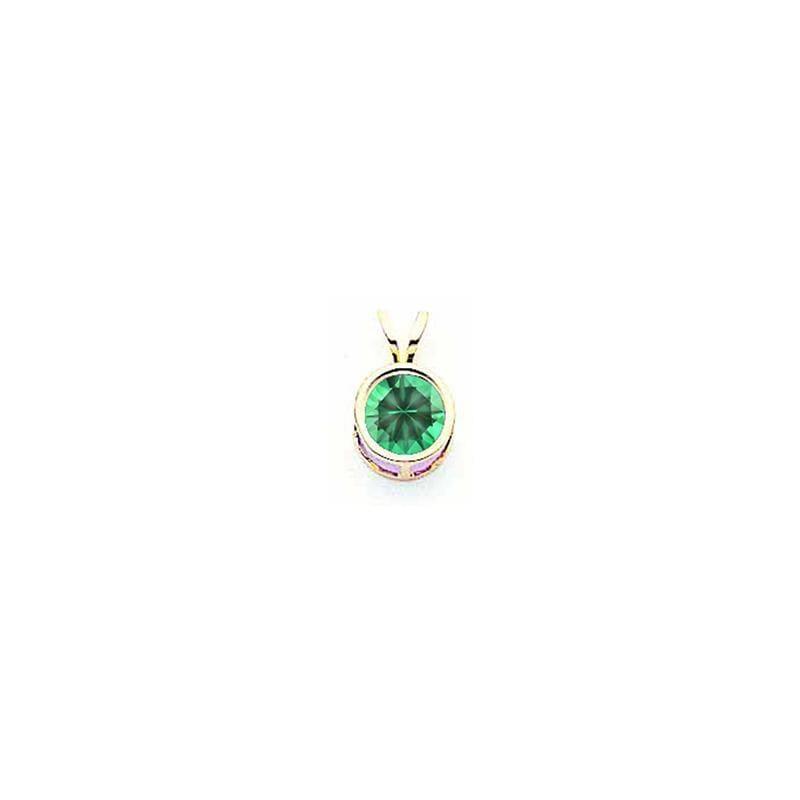14k 6mm Mount St. Helens bezel pendant - Seattle Gold Grillz