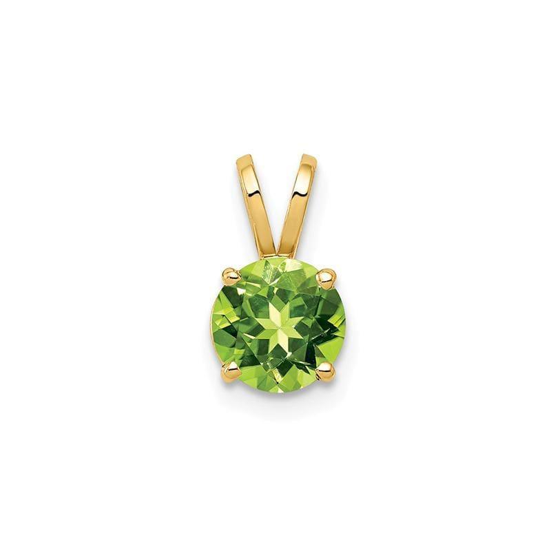 14k 6mm Peridot pendant - Seattle Gold Grillz