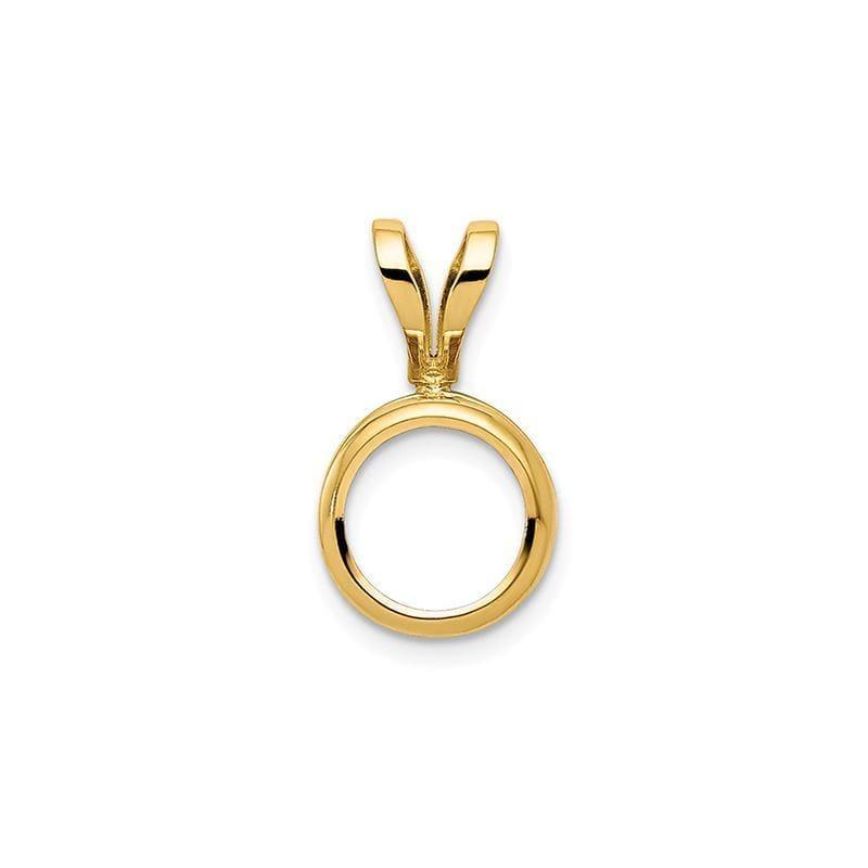14k 6mm Round Bezel Pendant Mounting - Seattle Gold Grillz