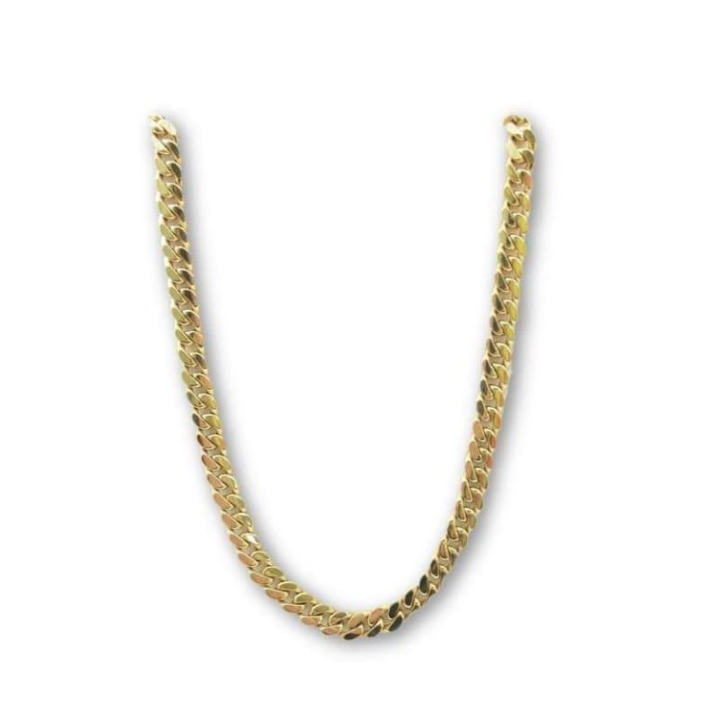 14k 6mm Solid Gold Miami Cuban Link Chain - Seattle Gold Grillz