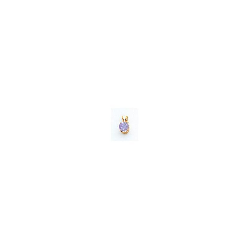 14k 6mm Tanzanite pendant - Seattle Gold Grillz