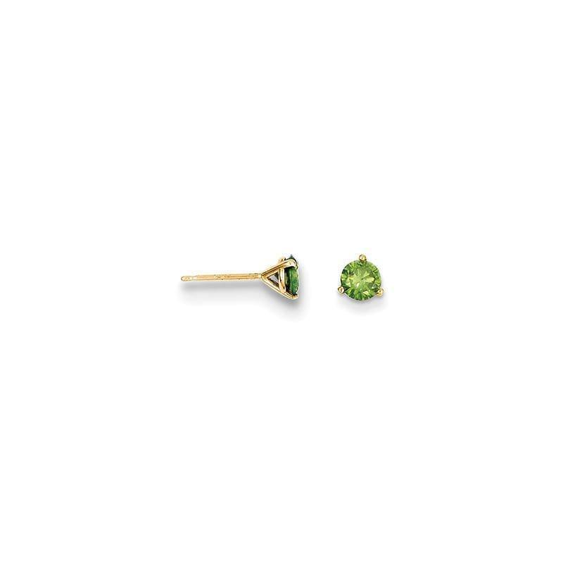 14k .75ct. Green Diamond Stud Earrings - Seattle Gold Grillz