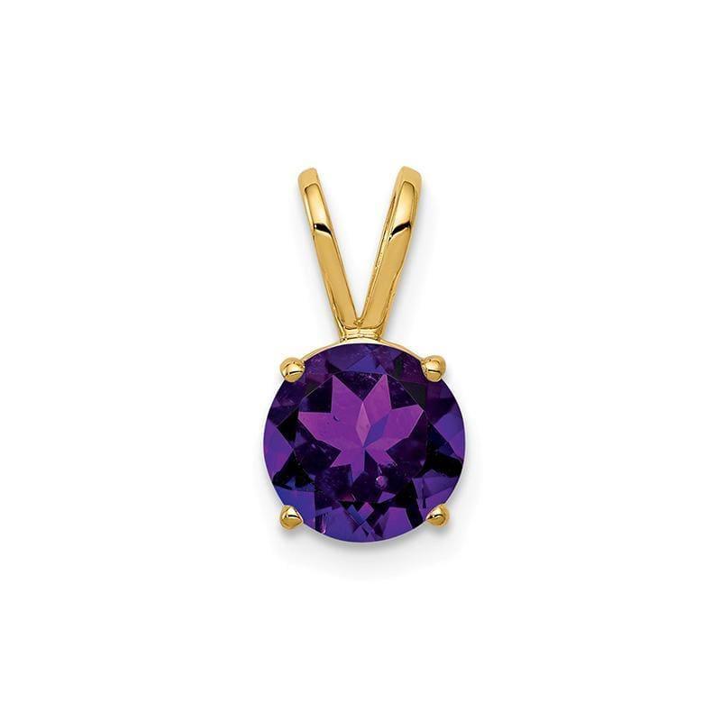 14k 7mm Amethyst Checker pendant - Seattle Gold Grillz