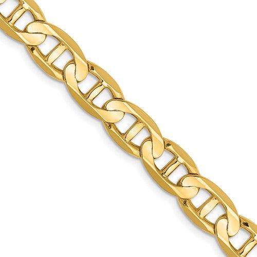 14k 7mm Concave Anchor Chain - Seattle Gold Grillz